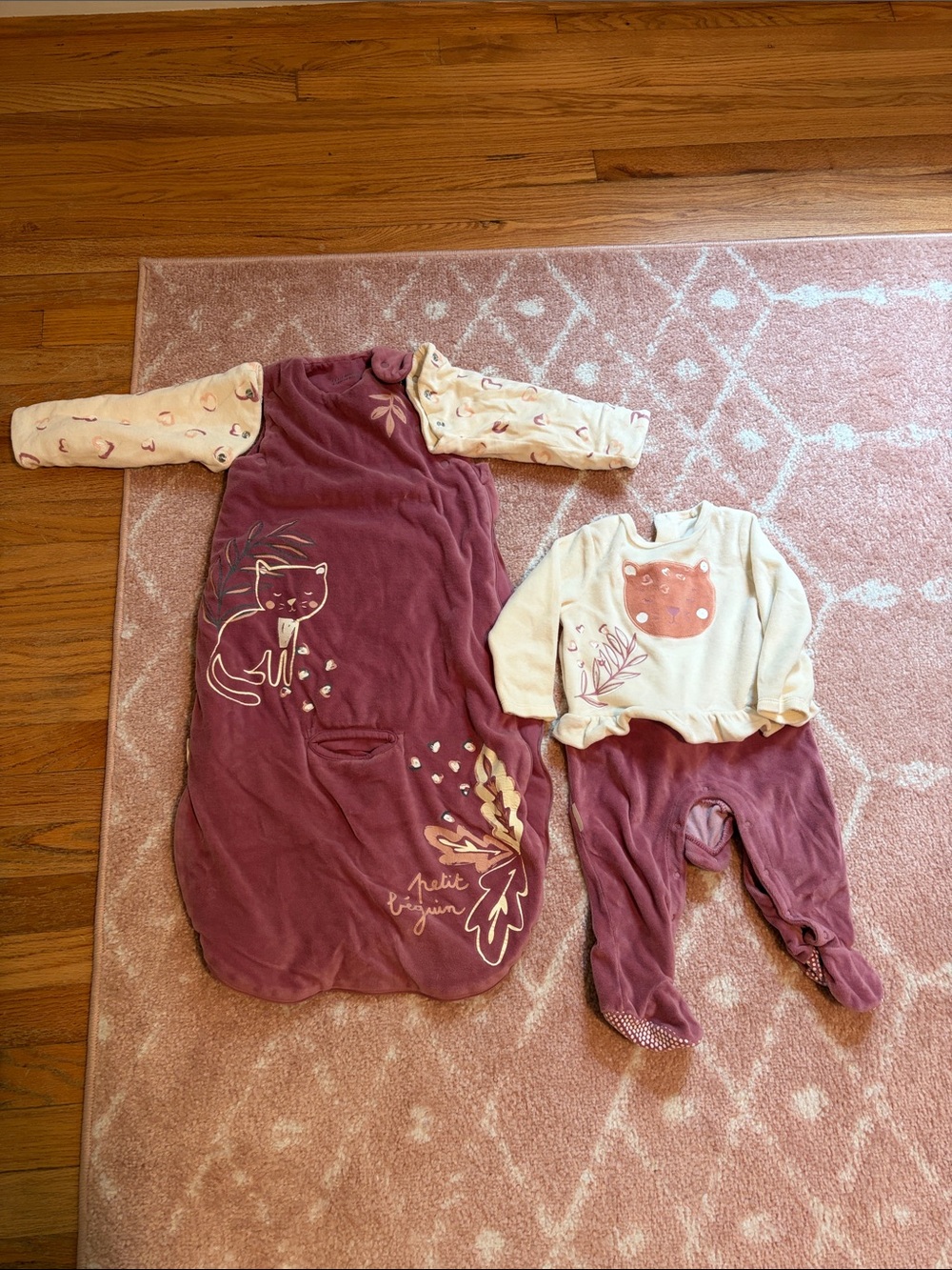 Matching sleepsack and pajamas